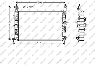 Prasco OP350R001 - Радіатор, охолодження двигуна autozip.com.ua