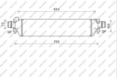 Prasco OP700N001 - Интеркулер autozip.com.ua