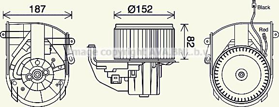 Prasco PE8414 - Електродвигун, вентиляція салону autozip.com.ua