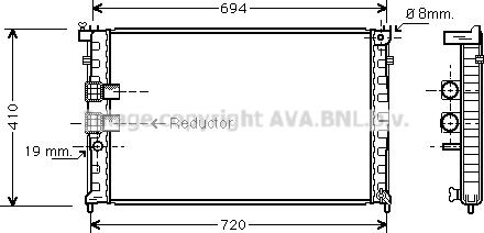 Prasco PE2339 - Радіатор, охолодження двигуна autozip.com.ua