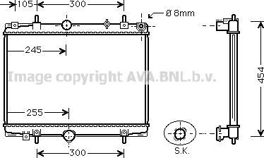 Prasco PEA2198 - Радіатор, охолодження двигуна autozip.com.ua