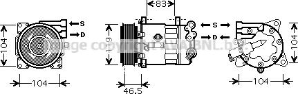 Prasco PEK325 - Компресор, кондиціонер autozip.com.ua