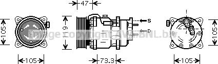 Prasco PEK242 - Компресор, кондиціонер autozip.com.ua