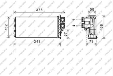 Prasco PG520H001 - Теплообмінник, опалення салону autozip.com.ua