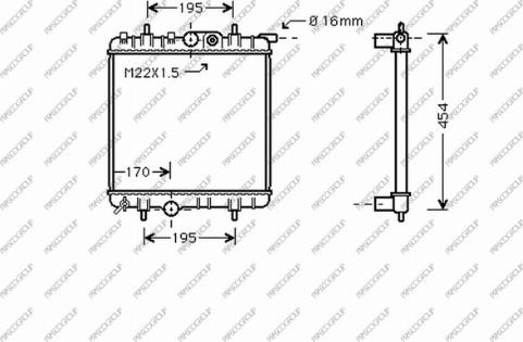 Prasco PG009R007 - Радіатор, охолодження двигуна autozip.com.ua