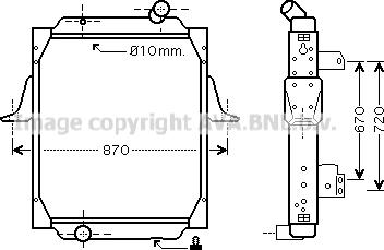 Prasco RE2059 - Радіатор, охолодження двигуна autozip.com.ua