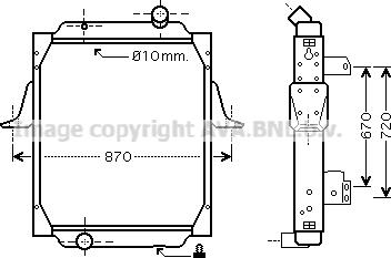 Prasco RE2067 - Радіатор, охолодження двигуна autozip.com.ua