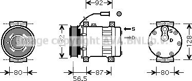 Prasco REAK073 - Компресор, кондиціонер autozip.com.ua