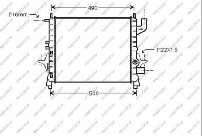 Prasco RN025R006 - Радіатор, охолодження двигуна autozip.com.ua