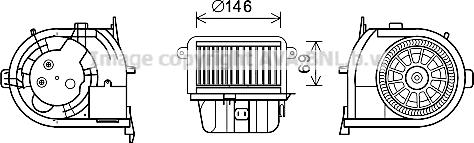 Prasco RT8591 - Електродвигун, вентиляція салону autozip.com.ua