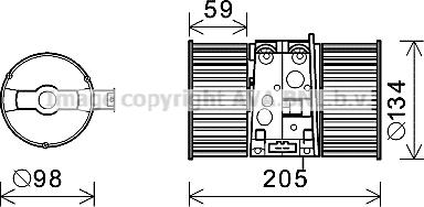 Prasco RT8586 - Електродвигун, вентиляція салону autozip.com.ua