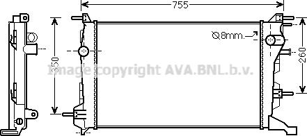 Prasco RT2410 - Радіатор, охолодження двигуна autozip.com.ua