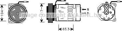 Prasco RTAK403 - Компресор, кондиціонер autozip.com.ua