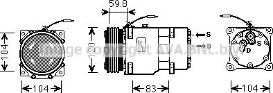 Prasco RTAK402 - Компресор, кондиціонер autozip.com.ua