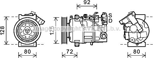 Prasco RTK489 - Компресор, кондиціонер autozip.com.ua