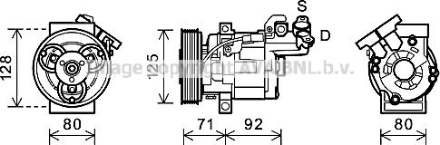 Prasco RTK495 - Компресор, кондиціонер autozip.com.ua