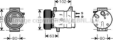 Prasco RTK440 - Компресор, кондиціонер autozip.com.ua