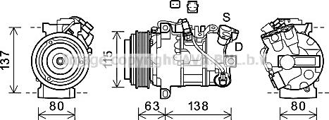 Prasco RTK630 - Компресор, кондиціонер autozip.com.ua