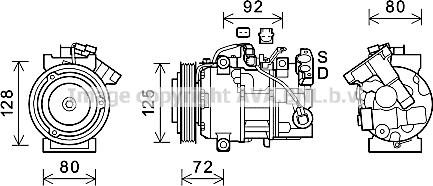 Prasco RTK628 - Компресор, кондиціонер autozip.com.ua