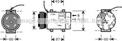 Prasco RTK047 - Компресор, кондиціонер autozip.com.ua