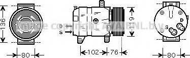 Prasco RTK069 - Компресор, кондиціонер autozip.com.ua