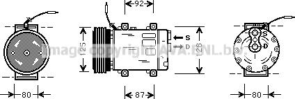 Prasco RTK067 - Компресор, кондиціонер autozip.com.ua