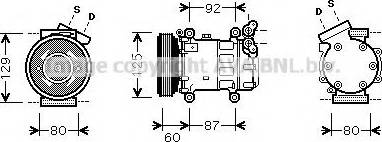 Prasco RTK080 - Компресор, кондиціонер autozip.com.ua