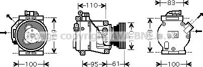 Prasco RTK368 - Компресор, кондиціонер autozip.com.ua