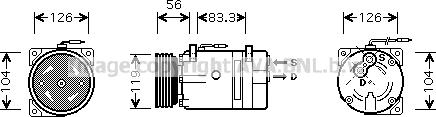 Prasco RTK310 - Компресор, кондиціонер autozip.com.ua