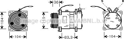 Prasco RTK318 - Компресор, кондиціонер autozip.com.ua