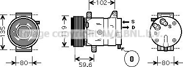 Prasco RTK385 - Компресор, кондиціонер autozip.com.ua