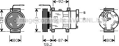 Prasco RTK324 - Компресор, кондиціонер autozip.com.ua