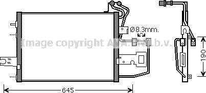Prasco SA5015 - Конденсатор, кондиціонер autozip.com.ua