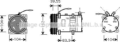 Prasco SCK017 - Компресор, кондиціонер autozip.com.ua