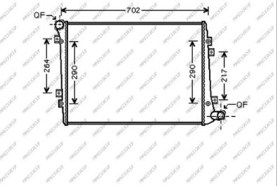 Prasco SK024R007 - Радіатор, охолодження двигуна autozip.com.ua