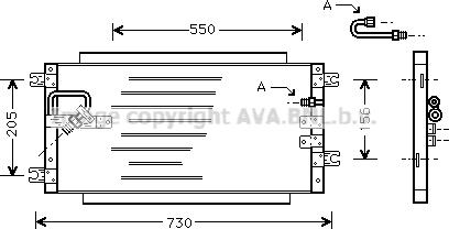 Prasco TO5252 - Конденсатор, кондиціонер autozip.com.ua
