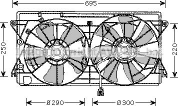 Prasco TO7550 - Вентилятор, охолодження двигуна autozip.com.ua