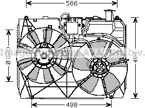 Prasco TO7534 - Вентилятор, охолодження двигуна autozip.com.ua