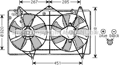 Prasco TO7527 - Вентилятор, охолодження двигуна autozip.com.ua
