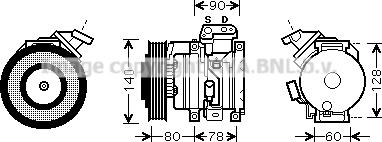 Prasco TOAK448 - Компресор, кондиціонер autozip.com.ua