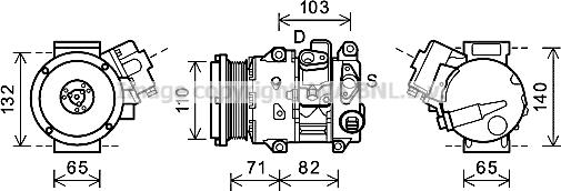 Prasco TOK659 - Компресор, кондиціонер autozip.com.ua