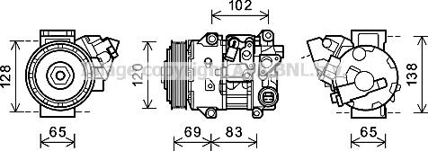 Prasco TOK661 - Компресор, кондиціонер autozip.com.ua