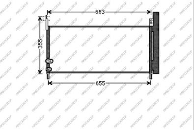 Prasco TY352C001 - Конденсатор, кондиціонер autozip.com.ua