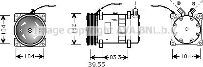 Prasco UVAK045 - Компресор, кондиціонер autozip.com.ua