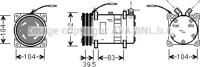 Prasco UVAK034 - Компресор, кондиціонер autozip.com.ua