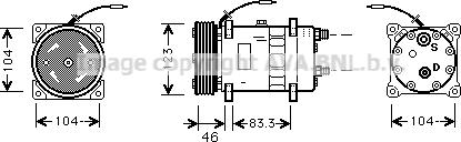 Prasco UVK049 - Компресор, кондиціонер autozip.com.ua