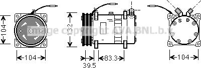 Prasco UVK048 - Компресор, кондиціонер autozip.com.ua