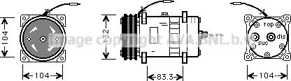 Prasco UVK039 - Компресор, кондиціонер autozip.com.ua