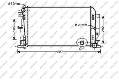 Prasco VG952R003 - Радіатор, охолодження двигуна autozip.com.ua