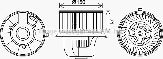 Prasco VN8406 - Електродвигун, вентиляція салону autozip.com.ua